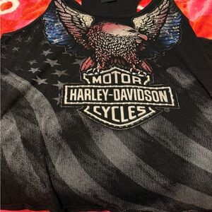 Harley-Davidson Black Tank with Embellished Design